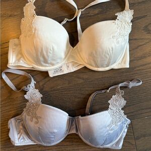 Lot of 2 ThirdLove Satin Demi Bras 34B